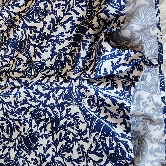 Lilly Pulitzer Floral Sleeveless Dress Blue and Pink - Picture 12 of 15